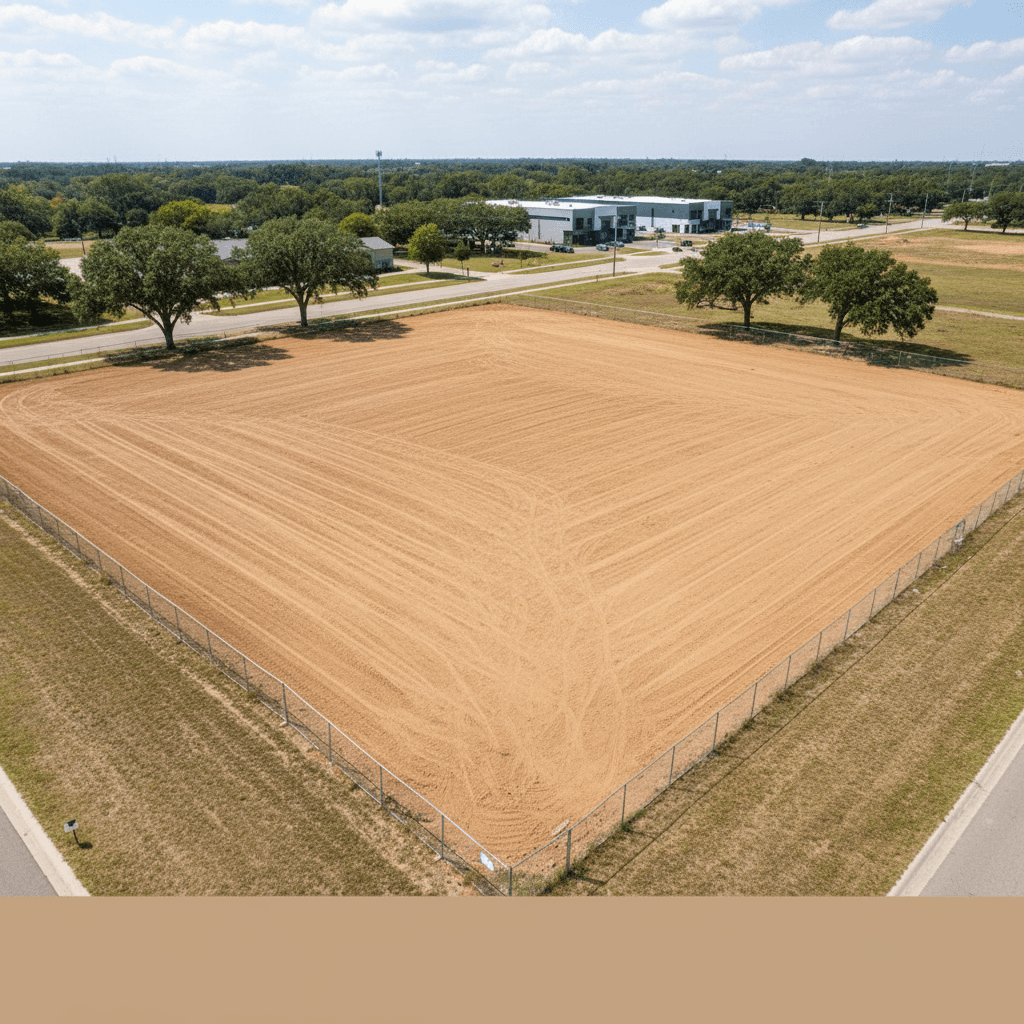 Cleared construction site ready for development