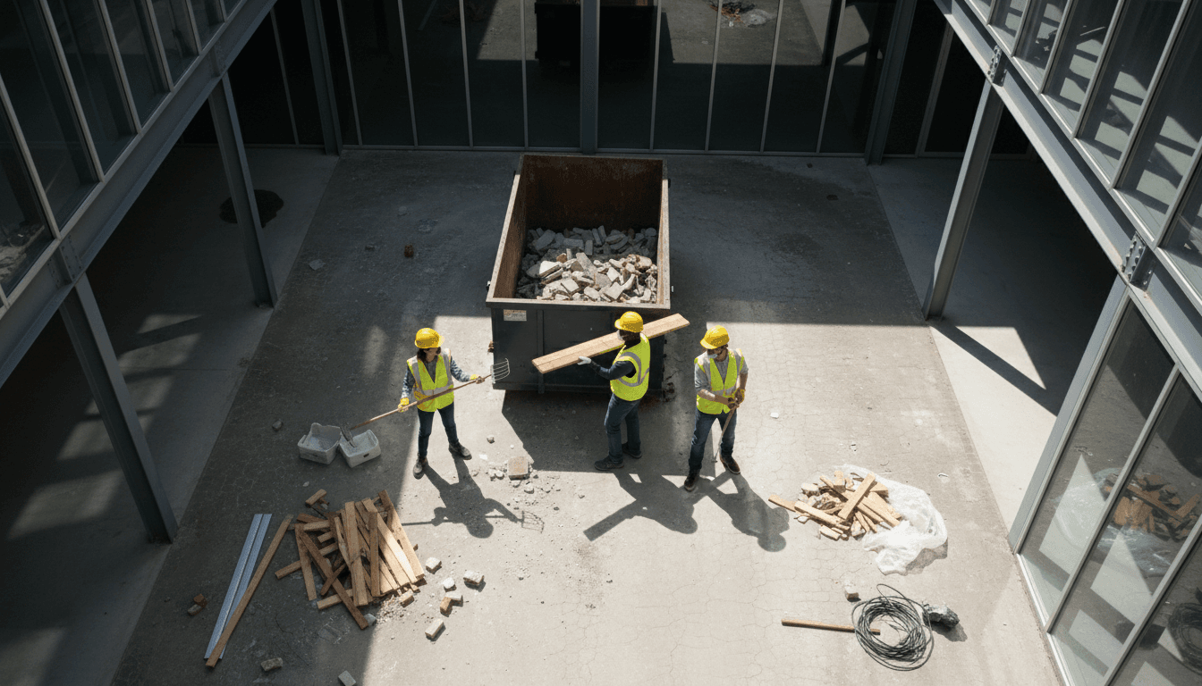 Site clearance for new paving project